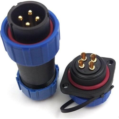 Sp21 ip67 4pin waterproof wire connector 30a 500v LED light connector