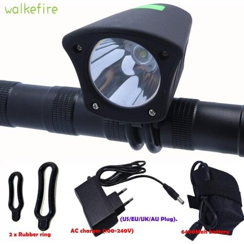 Walkefire 2200 Lumen 5 Mode XML T6 U2 LED Bike Light Long Light Cup Front Head Light Flashlight Torch Lamp Battery Pack