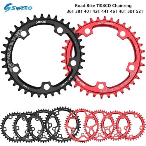 DECKAS 110BCD Road Folding Bike Narrow Wide Chainring 36/38/40/42/44/46/48/50/52T Chainwheel Crown For shimano sram crankset