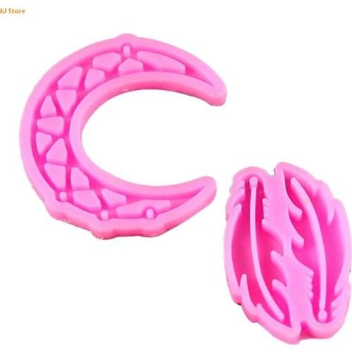 1 Set Dream Catcher Epoxy Resin Mold Feather Earrings Keychain Silicone Mould