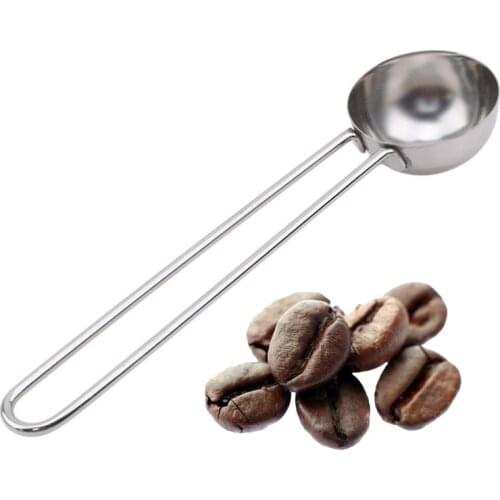 1 Pcs Multifunctional Stainless Steel Coffee Measuring Scoop With Bag Clip Sealing Tea Measuring Spoon Kitchen Tool