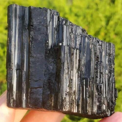 1pcs Natural Black Tourmaline Crystal Rough Stone Rock Mineral Specimen Healing Stone Home Decoration