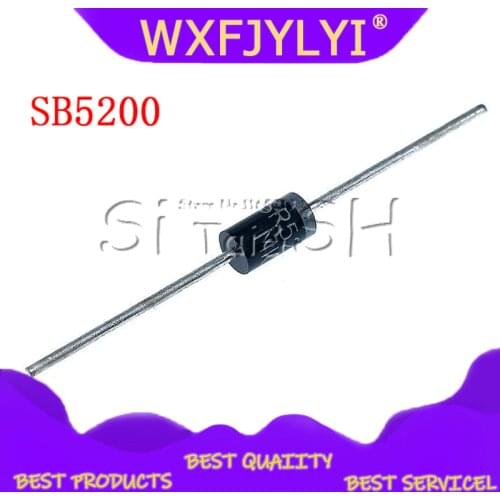 10PCS SB5200 SR5200 Schottky Barrier Rectifier Diode 5A 200V DO-201AD/DO-27