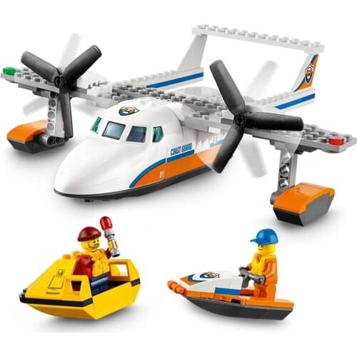 10751 City Series Sea Rescue Aircraft Puzzle Block 60164 Toy Gifts