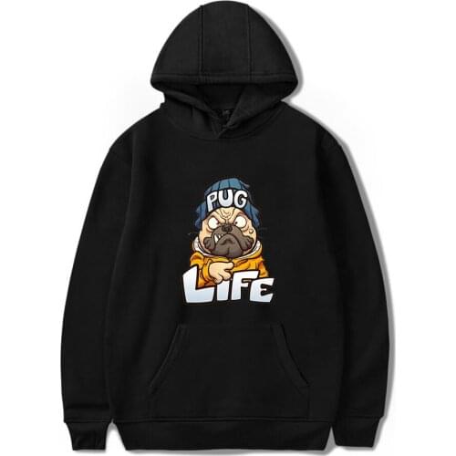2021 FUNNY PUG Hoodie Casual Celebrity Hoodies Sweatshirt Men Women College Stylish Harajuku Hoodies Pullover Clothes