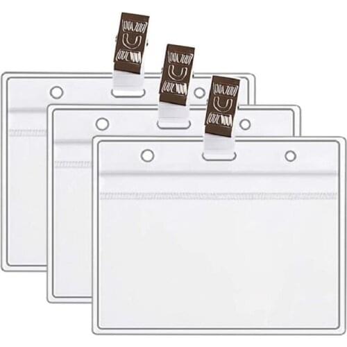 3PC+Clip) CDC Vaccination Card Protector 4 X 3 Inches Immunization Record Plastic Sleeve Cards Waterproof Type Resealable