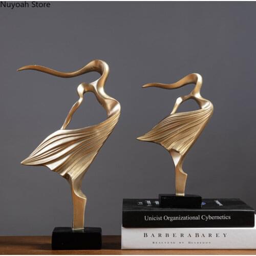 Abstract Dancing Girl Statue Resin Figure Decoration European-style Simple Crafts Sculpture Decoration Modern Home Decoration