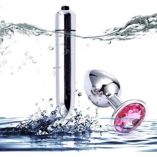 Anal Plug Sex Toys Stainless Smooth Steel Butt Plug Tail Crystal Jewelry Trainer For Man/Women Anal Dildo SHAKI Adults Sex Shop