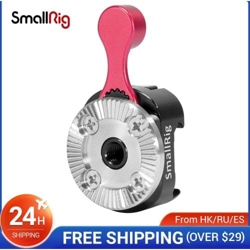 SmallRig Quick Release NATO Clamp to Arri Rosette For Universal Camera Cage With Nato Rail/Arri Rosette Wooden Hanldle - 2046