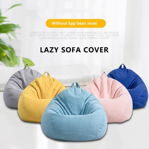 Croker Horse Lazy Sofa Bean Bag Covers Solid Chair Cover Without Filler/Inner Pouf Puff Couch Tatami Living Room Furniture Cover