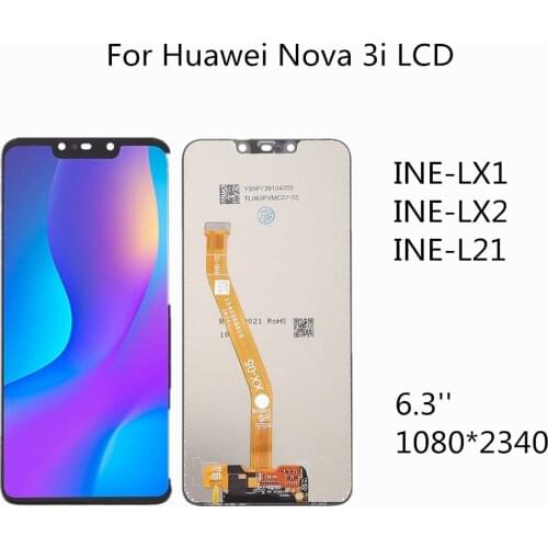 For Huawei Nova 3 LCD Display Touch Screen PAR LX1 LX9 Nova 3i LCD INE LX2 L21 Nova 3e Display ANE LX3 L23 Screen Nova3