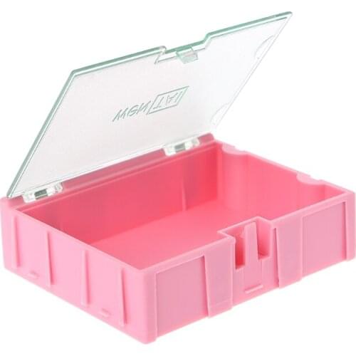 Mini SMD SMT Electronic Box IC Electronic Components Storage Cases 75x63x21mm Dropship