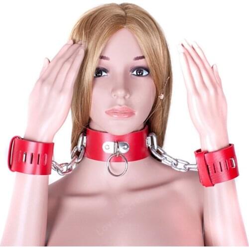 Adult Games Bondage Restraints Sex Toys Soft PU Leather Collars Wrist Cuffs Fetish Roleplay Slave Bdsm Sex Products for Couples