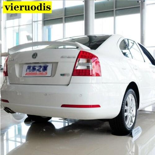 Fixed punching installation for 2006 to 2014 Volkswagen VW SKODA Octavia rear trunk sings spoiler spoiler by white black primer