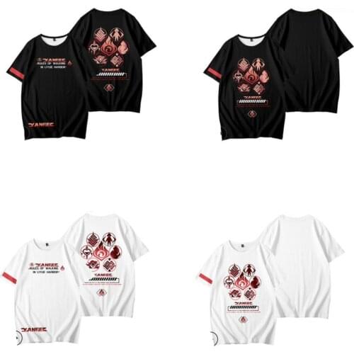 Japanese Anime Genshin Impact 3D T Shirt Women Men Summer Fashion Short Sleeve Funny Tshirt Graphic Tees Yanfei Cosplay Costume