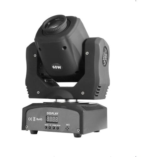 Hot sale High Brightness Mini Spot 60W LED Moving Head Light 60 Watt Gobo DMX512 Moile Dj Show Club Bar Dicos Moving Heads