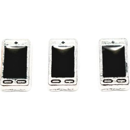 Hot selling 10pcs/lot silver mobile phone floating charms living glass floating pendant lockets charms