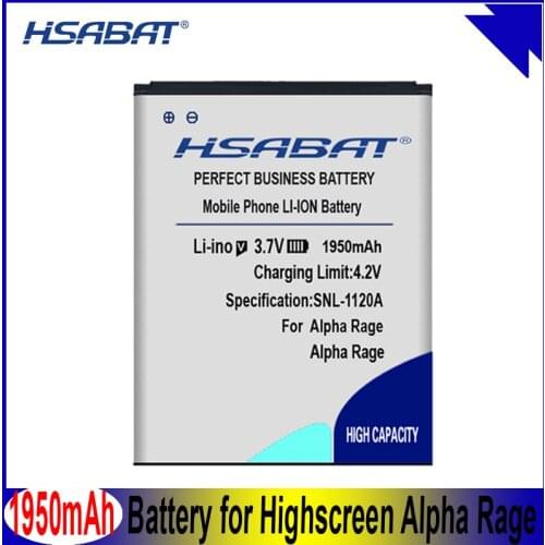 HSABAT 1950mAh Mobile Phone Batteries Replacement Li-ion for Highscreen Alpha Rage Battery