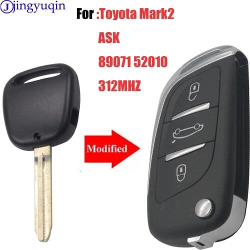 Jingyuqin Modified 312Mhz 8907152010 ASK Remote Car key For Toyota Carina Estima Harrier Previa Corolla Celica Mark2