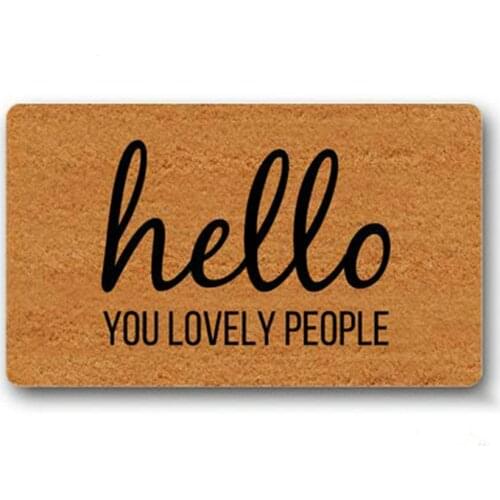 Entrance Door Mat Hello You Lovely People Indoor Outdoor Design Welcome Doormat Home Decor
