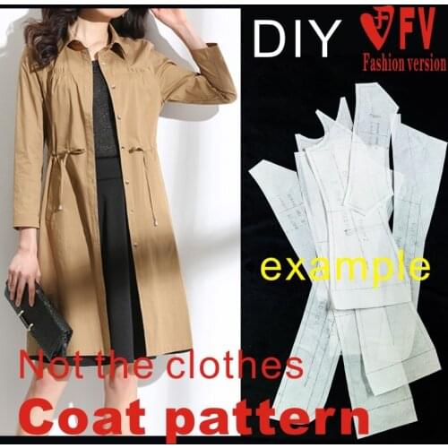 Clothes drawing womens spring and autumn windbreaker jacket pattern 1:1 sewing drawing BFY-178