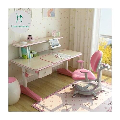 Louis Fashion Children Tables Desk and Chair Lift Escritoire Multifunctional Set Student