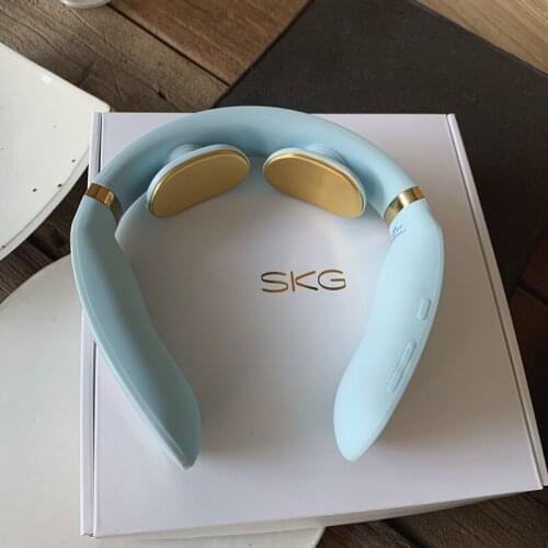 Smart Neck Massager K6 Electric Pulse Pain Relief Cervical Massaging Voice Prompt 4 Modes 15 Intensity Heat Neck Massaging