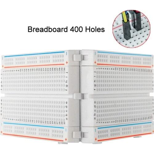 Mini Bread Plate 400 Holes Tie Points Breadboard Solderless Prototype PCB Board 400 Pin for arduino Raspberry Pi
