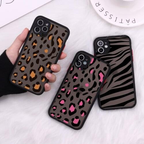 ZUIDID Fashion Leopard Phone Case For iPhone 11 Pro XS Max 12 Mini 7 8 Plus X XR SE20 Clear Retro Zebra Pattern Shockproof Cover