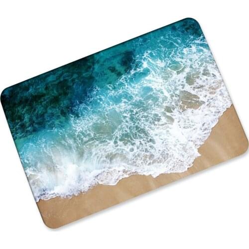 Sea Wave Beach Love Heart Starfish Doormat for Entrance Door Rubber Flooring Kitchen Welcome Door Mat Home Carpet Rug Tapete