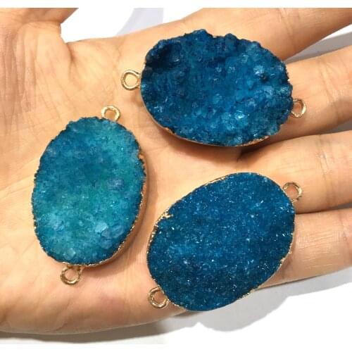 Natural Stone Connector Irregular Exquisite Crystal Agates For Jewelry Making DIY Necklace Bracelet Accessory