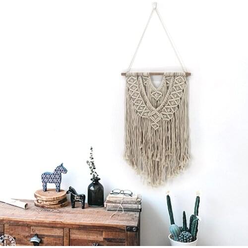 New Boho Style Tapestry Cotton And Linen Tassel Wall Hanging Living Room Sofa Door Curtain Decor Show Window Chic Ornaments