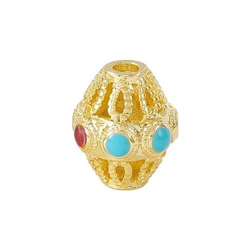 Factory Wholesale Gold Color Brass Loose Beads Necklace and Bracelet High Quality Jewelry Making Supplies Diy Accessories