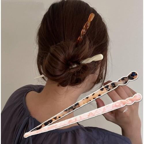 2021 New Arrival Japanese Style Women Girls Acetate Hair Stick Vintage Hair Chopstick Hairdressing Tool Hair Jewelry Accessories