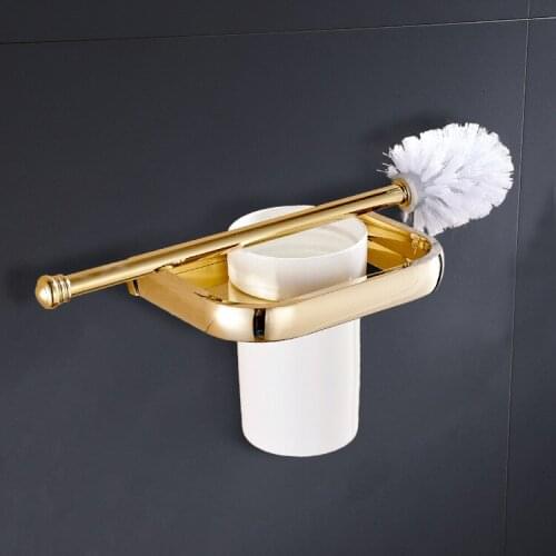 Hangs full copper toilet brush archaize toilet brush set clean toilet brush frame beverage holder of direct selling