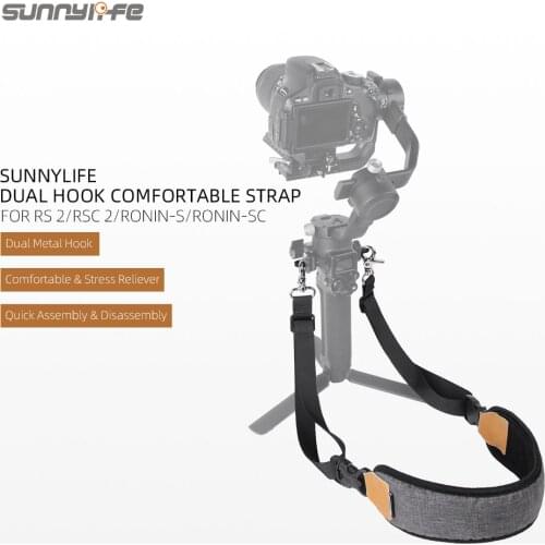 Dual Hook Strap Stress Reliever Shoulder Belt Lanyard For DJI RS 2/RSC 2/Ronin-S/Ronin-SC Gimbal Accessories