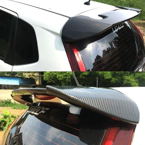 RS Style Carbon Spoiler Fit/Jazz 14-19 Rear Lip Rear Spoiler Carbon Fiber For Honda Fit Jazz Color Wing Tail Fin GK5 Accessories