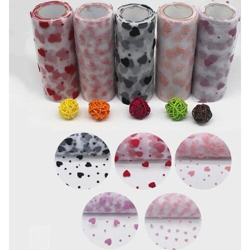 Tulle Roll 6 Inch 10Yards Tutu Fabric Wedding Decoration Sewing Mesh DIY Organza Love Cashmere Decorative Yarn