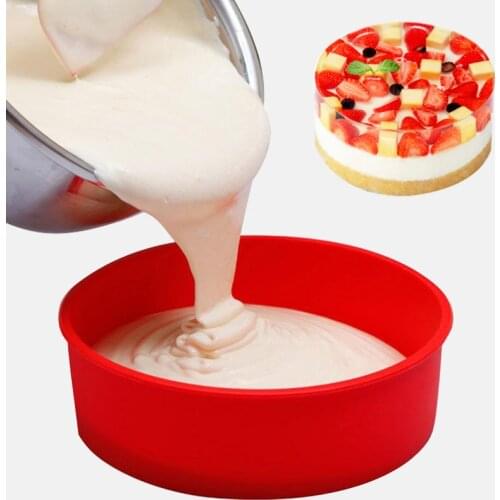 6/8/9 inch Round Shape Cake Moulds Silicone Cake Round Shape Mold Kitchen Bakeware DIY Mousse Desserts Baking Mold Cake Tools