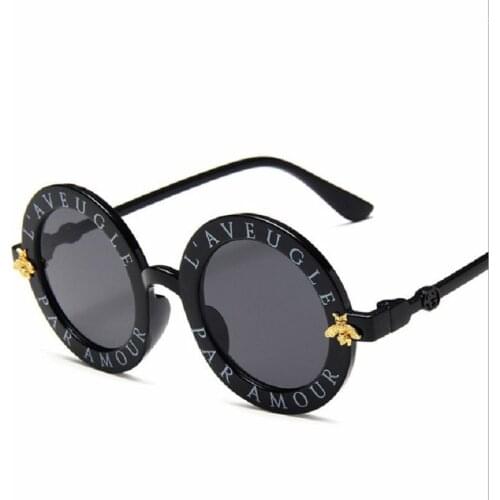 2021 Children Sunglasses Cute Round Little Bee Sunglasses UV400 Plastic Sport Sun Glasses For Baby Girls Boys Glasses Oculos