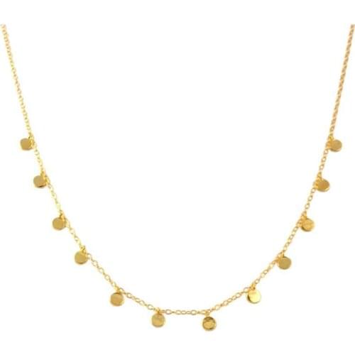 DARK DIAMOND-necklace Coins in rhodium plated or 18 carat gold plated sterling silver. Adjustable