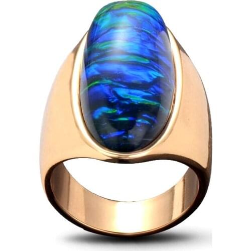 Vintage Jewelry Boho Big Colored Resin Ring For Women Luxury Gold Wedding Engagement Ring Party Accessories New Arrivals