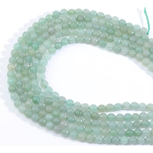 Xinyao Natural Stone Green Quartz Spacer Bead Round Beads For DIY Jewelry