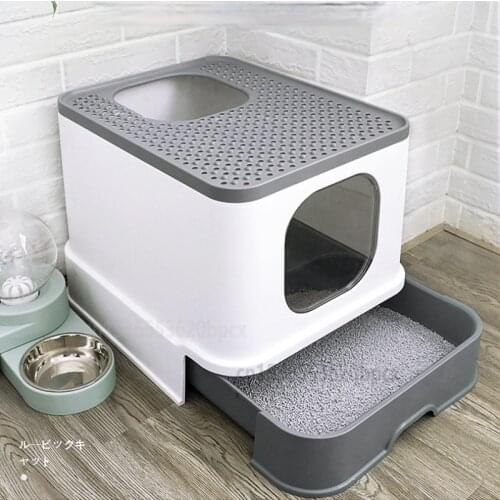 Cat Litter Box Drawer Type Fully Enclosed Pet Toilet Large Splash-proof Deodorant Within 10kg Cat Poop Box Pet Supplies