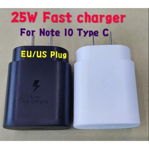 100pcs High quality s amsung note 10 charger 25W super fast charger power adapter g alaxy note10 note 7 8 9 10 plus s8 s9 s10