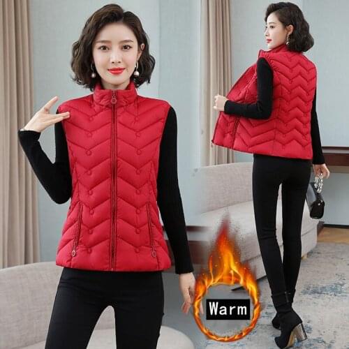Woman puffer winter down vest sleeveless parkas autumn warm Jacket jaqueta feminina veste femme