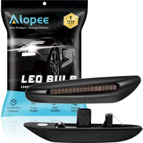 1-Pair Black Smoke Amber LED Dynamic Side Marker Lights Turn Signal Blinker Light Canbus Bulb For E90 E91 E92 E93 E60 E87 E82