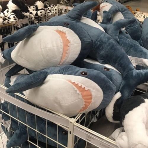 1pcs Shark Plush Toys Popular Sleeping Pillow Travel Companion Toy Gift Shark Cute Stuffed Animal Fish Pillow Toys for Children