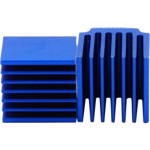 10pcs 3D Printer Parts Blue Aluminum Stepper Driver Heatsink For TMC2100 LV8729 TMC2208 TMC2130