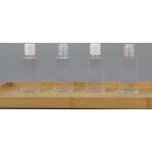 100pcs 30ml empty shampoo plastic travel bottles with flip top cap,refillable travel shampoo packaging PET bottles